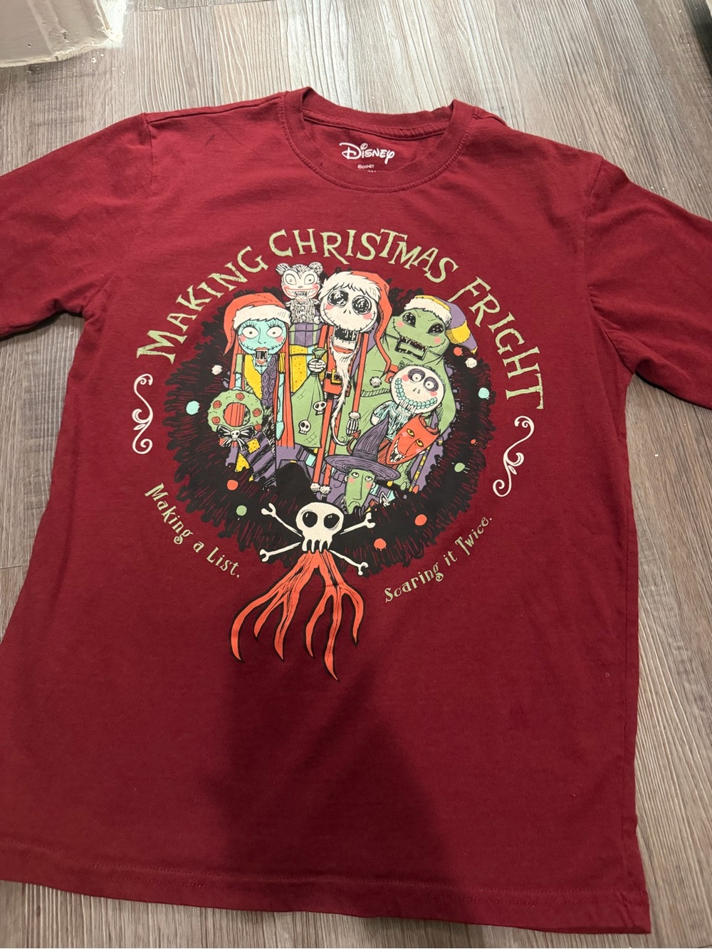 Disney 'Making Christmas Fright' Graphic Tee- small- Nightmare Before Christmas